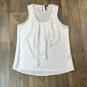 White Ruffle Blouse